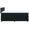 vidaXL Pat box spring cu saltea, negru, 160x200 cm, catifea