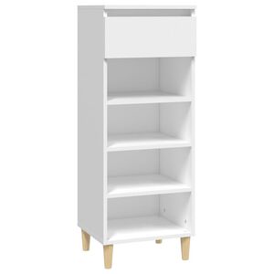 vidaXL Pantofar, alb, 40x36x105 cm, lemn compozit