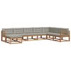 vidaXL Set de canapele de exterior 8 buc. Gri natural și deschis