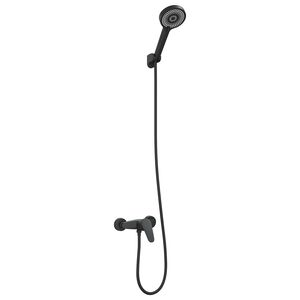 vidaXL Set de cap de duș Negru G 1 / 2 inci