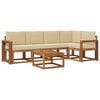 vidaXL Set de canapele de exterior 6 buc. Natural și Bej