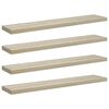 vidaXL Rafturi perete suspendate, 4 buc., stejar, 120x23,5x3,8 cm, MDF