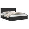 vidaXL Cadru de pat cu sertar Negru 200 x 200 cm Lemn Ingineresc