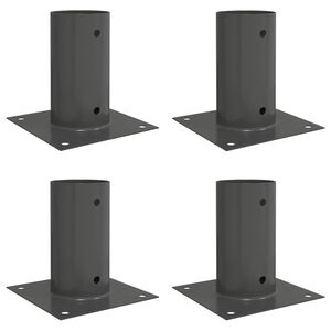 vidaXL Ancora rotundă de teren 4 pcs Antracit 15 x 15 x 15 cm Metal