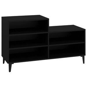 vidaXL Pantofar, negru, 102x36x60 cm, lemn compozit