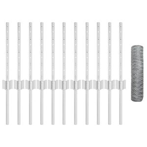 vidaXL Gard cu St&acirc;lp Argintiu