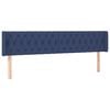 vidaXL Tăblie de pat cu aripioare, albastru, 203x16x78/88 cm textil