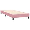 vidaXL Pat box spring cu saltea, roz, 90x220 cm, catifea