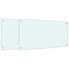 vidaXL Panou antistropi bucătărie 2 buc. alb 80x40cm sticlă securizată