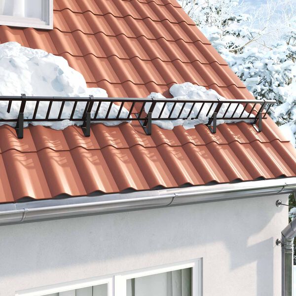vidaXL Apărătoare de zăpadă pentru acoperiș Negru 800 x 29,5 x 34,5 cm