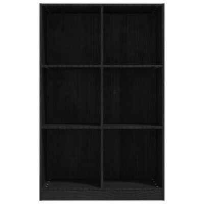 vidaXL Bibliotecă, negru, 70x33x110 cm, lemn masiv de pin
