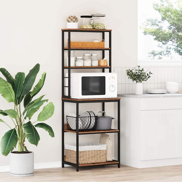 vidaXL Raft de bucătărie Lemn Vechi 60 x 40 x 168 cm Lemn compozit