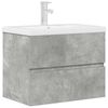 vidaXL Set mobilier de baie, 2 piese, gri beton, lemn compozit