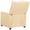 vidaXL Fotoliu de masaj cu ridicare, crem, material textil