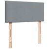 vidaXL Pat box spring cu saltea, gri deschis, 100x200 cm, textil