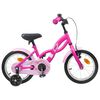 vidaXL Bicicletă pentru Copii 14 Inci pentru 3-5 ani Roz &icirc;nchis