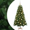 vidaXL Brad de Crăciun artificial cu glob 120 cm 150 LED-uri Alb cald