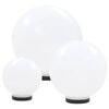 vidaXL Lămpi bol cu LED 3 buc., sferice, 20/30/40 cm, PMMA
