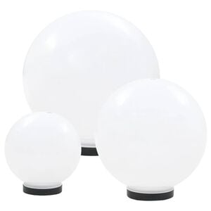 vidaXL Lămpi bol cu LED 3 buc., sferice, 20/30/40 cm, PMMA