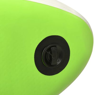 vidaXL Set de placă SUP gonflabilă, verde, 366x76x15 cm