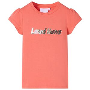 vidaXL Tricou pentru copii cu m&acirc;neci Cap Coral 116