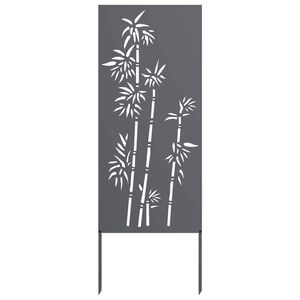 vidaXL Ecran de intimitate pentru grădină Floral Antracit 50 x 140 cm