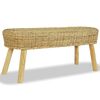 vidaXL Bancă pentru hol, 110x35x45 cm, ratan natural