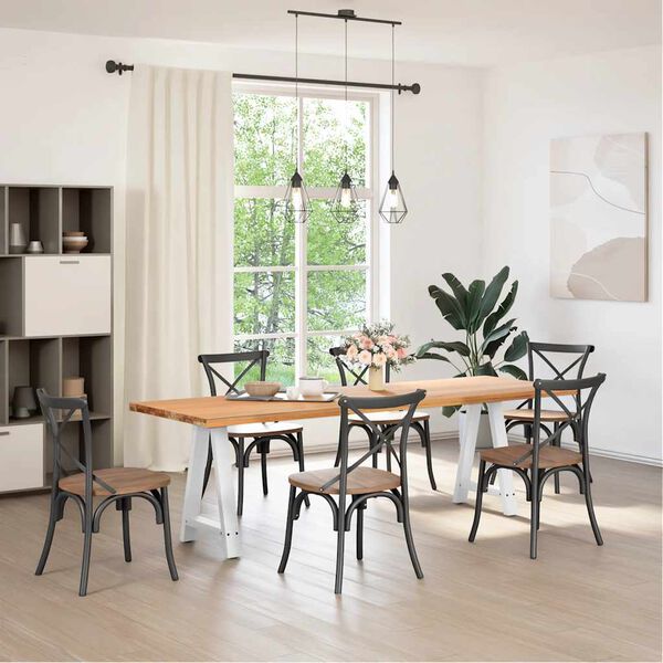 vidaXL Picioare de masă în formă de A, 2 buc., alb, 50x(72-73) cm, oțel