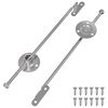 vidaXL Hingă cu tijă de tragere 2 pcs Argintiu 190 mm Fier
