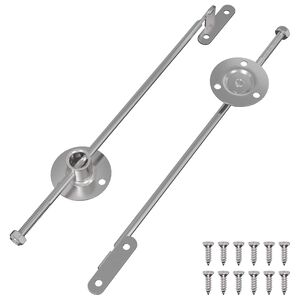 vidaXL Hingă cu tijă de tragere 2 pcs Argintiu 190 mm Fier