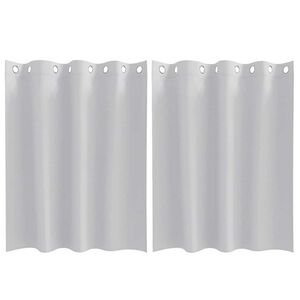 vidaXL Perdele Opaque cu Inel 2 pcs Gri Deschis 140 x 140 cm Poliester