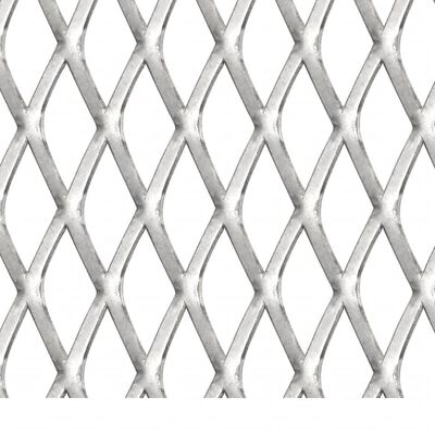vidaXL Gard de sârmă grădină, 50x50 cm, 30x17x2,5 mm, oțel inoxidabil