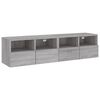 vidaXL Comode TV de perete, 2 buc., gri sonoma, 60x30x30 cm, lemn