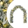 vidaXL Ghirlandă de Crăciun Verde și alb 270 cm PVC și PE 50 LED-uri