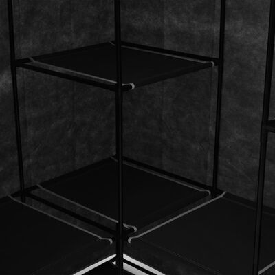 vidaXL Șifonier de colț, negru, 130 x 87 x 169 cm