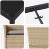 vidaXL Set de masă pentru grădină cu pernă 5 pcs Bej poliratan