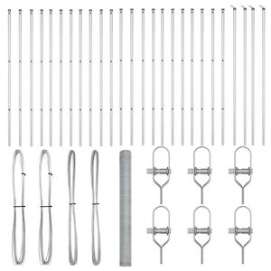 vidaXL St&acirc;lp de gard. Argintiu