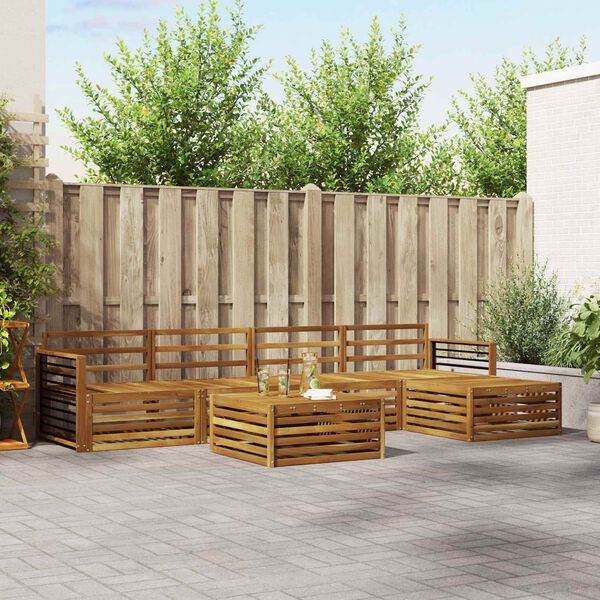 vidaXL Set de canapele de exterior 6 pcs natural