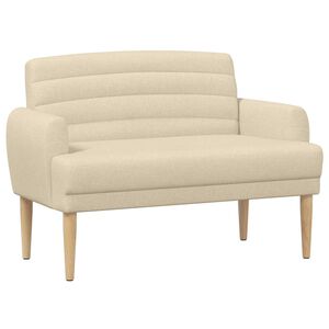 vidaXL Canapea cu capitonaj butonat Crem 116 x 67 x 80 cm Țesătură