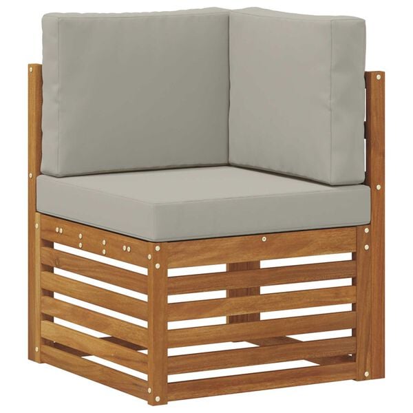 vidaXL Set canapea sectională cu pernă 10 pcs Gri natural și deschis