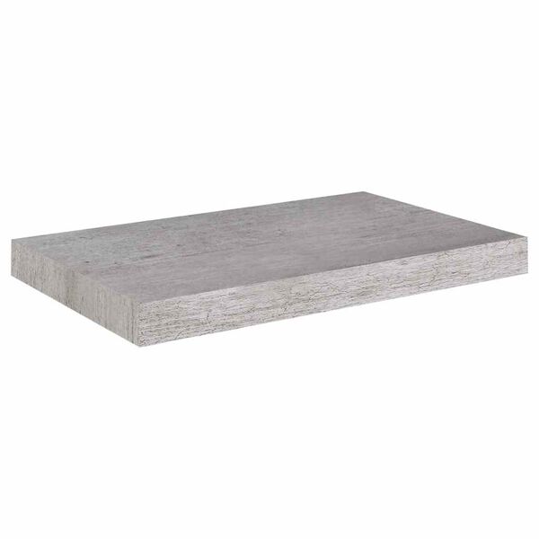 vidaXL Raft de perete suspendat, gri beton, 50x23x3,8 cm, MDF