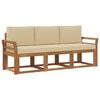 vidaXL Set de canapele de exterior 3 buc. Natural și Bej