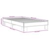 vidaXL Cadru de pat, negru, 90x190 cm, lemn prelucrat și metal