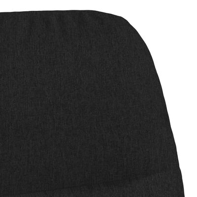 vidaXL Scaun de relaxare cu taburet, negru, material textil