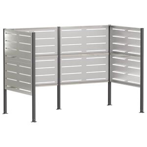 vidaXL Ecran pentru coș de gunoi 167 x 85 x 113 cm Oţel inoxidabil
