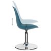 vidaXL Scaune de bucătărie pivotante, 2 buc., turcoaz, piele ecologică