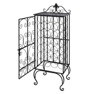 vidaXL Suport sticle de vin pentru 28 de sticle, metal
