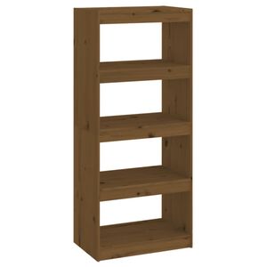 vidaXL Bibliotecă/Separator cameră maro miere 60x30x135,5 cm lemn pin
