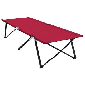 vidaXL Pat pliabil pentru camping Roșu 206 x 76 x 74 cm Tafeta Oxford