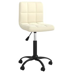 vidaXL Scaun de birou pivotant, crem, catifea
